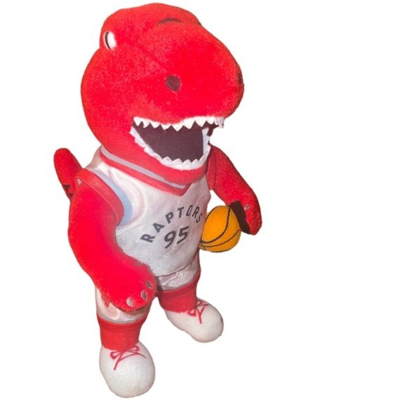 NBA Other - Toronto Raptors NBA Red Dinosaur 13” Mascot Plush Toy with Basketball